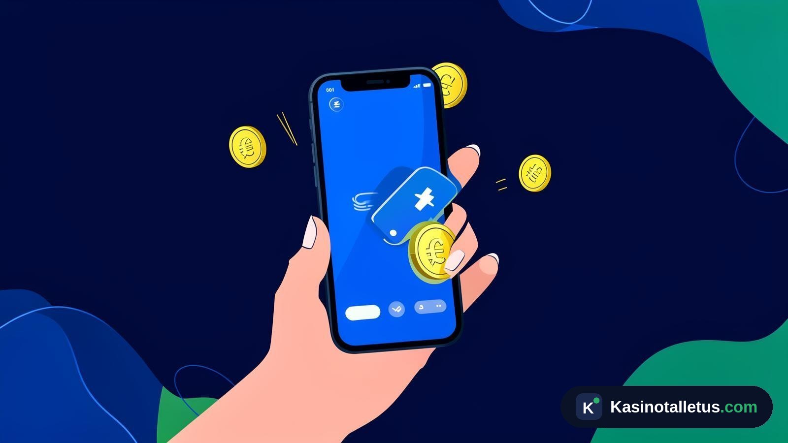 MobilePay-sovellus puhelimessa kasinotalletusta varten